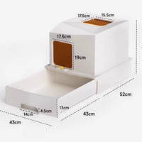 Top-Entry Enclosed Cat Litter Box – Odor Control & Splash-Proof