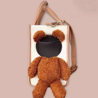 TeddyPaw Plush Carrier – Cute & Cozy Travel Bag for Small Pets