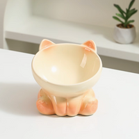 Gradient Ceramic Cat Bowl – Ergonomic Neck Protection