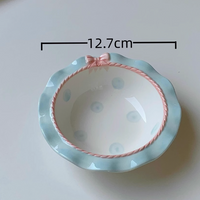 Cute Ceramic Pet Bowl with Bowknot