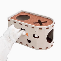 2-in-1 Felt Cat Cave & Scratcher – Cozy Bed and Play Spot