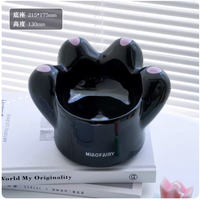 Ergonomic Elevated Ceramic Cat Paw Bowl