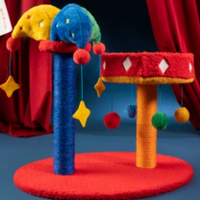 【PETSVILLE】Circus Style Cat Tree – Scratching Post, Bed & Climber for Small Cats