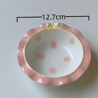 Cute Ceramic Pet Bowl with Bowknot