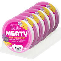 【Tiki Dog】Meaty Chicken with Salmon Recipe in Broth - 3oz Cup & Pack of 4