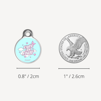 【EMPAWR】Personalized Pet Tag - 🤍 CuteAF Round Petite