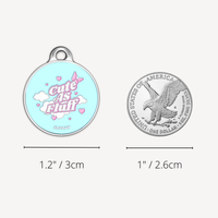 【EMPAWR】Personalized Pet Tag - 🦋 CuteAF Round Classic