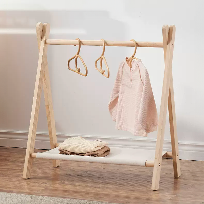 Pet Clothes Rack Dress up Storage Wooden Clothes Organizer