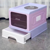 Cat Litter Box with Front Entry Top Exit