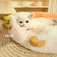 Fluffy Meow Sheep Sherpa Pet Bed