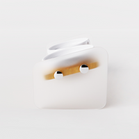 【Pet Bowl Rack】Acrylic Duo Bowl Dining Table - with Two Ceramic Bowls