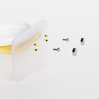 【Pet Bowl Rack】Acrylic Duo Bowl Dining Table - with Two Ceramic Bowls