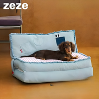 【Zeze】Foldable Denim Pet Sofa Bed