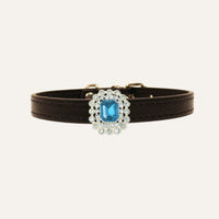 【Mori Cat】Luxury Cat Collar with Interchangeable Gem Charms-Black