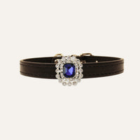 【Mori Cat】Luxury Cat Collar with Interchangeable Gem Charms-Black