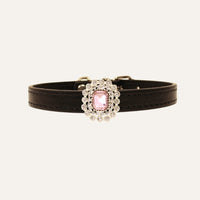 【Mori Cat】Luxury Cat Collar with Interchangeable Gem Charms-Black