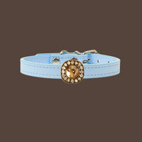 【Mori Cat】Luxury Cat Collar with Interchangeable Gem Charms-Blue