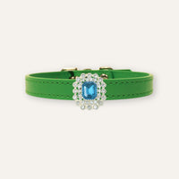 【Mori Cat】Luxury Cat Collar with Interchangeable Gem Charms-Green