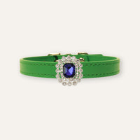 【Mori Cat】Luxury Cat Collar with Interchangeable Gem Charms-Green