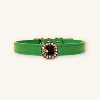 【Mori Cat】Luxury Cat Collar with Interchangeable Gem Charms-Green