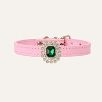【Mori Cat】Luxury Cat Collar with Interchangeable Gem Charms-Pink