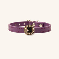 【Mori Cat】Luxury Cat Collar with Interchangeable Gem Charms-Purple