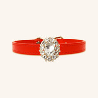【Mori Cat】Luxury Cat Collar with Interchangeable Gem Charms-Red