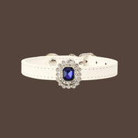 【Mori Cat】Luxury Cat Collar with Interchangeable Gem Charms-White