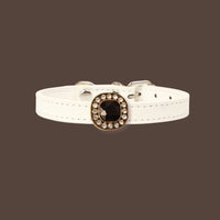 【Mori Cat】Luxury Cat Collar with Interchangeable Gem Charms-White