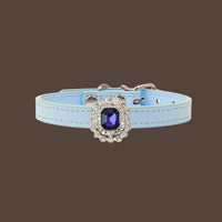 【Mori Cat】Luxury Cat Collar with Interchangeable Gem Charms-Blue
