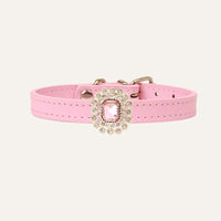 【Mori Cat】Luxury Cat Collar with Interchangeable Gem Charms-Pink