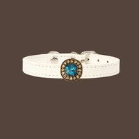 【Mori Cat】Luxury Cat Collar with Interchangeable Gem Charms-White