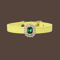 【Mori Cat】Luxury Cat Collar with Interchangeable Gem Charms-Yellow