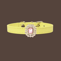 【Mori Cat】Luxury Cat Collar with Interchangeable Gem Charms-Yellow