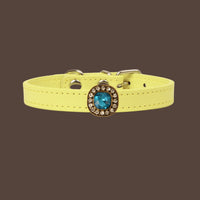 【Mori Cat】Luxury Cat Collar with Interchangeable Gem Charms-Yellow