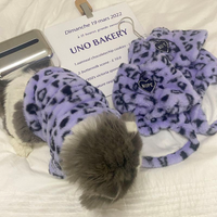 Block Plaid Fur Sweater