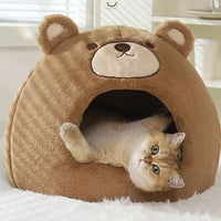 Bear Cuddle Haven! Brown Pet Bed
