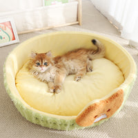 Kitty Eats Fish! Cozy Pet Bed