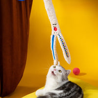 【PETSVILLE】PawSwing Cat Teaser Wand – Interactive Feather & Bell Toy for Cats, Self-Play & Boredom Relief