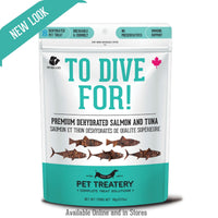 【Granville Pet Treatery】Dogs & Cats - To DIve For! - Premium Dehydrated Salmon & Tuna 3.175oz / 90g
