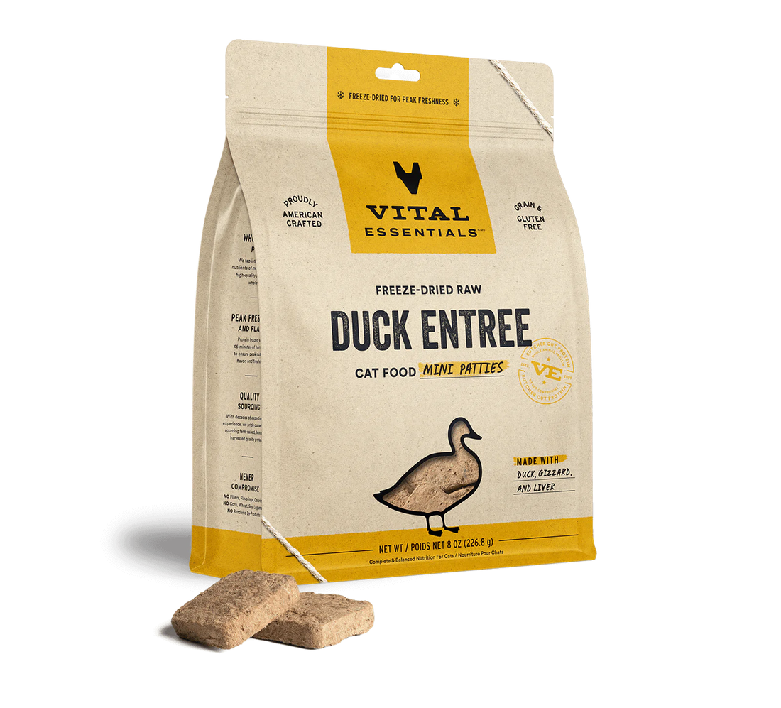 【VITAL ESSENTIALS VE】VC Cat Freeze-Dried Raw Mini Patties - Duck