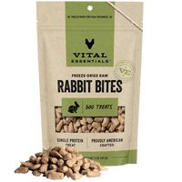 【VITAL ESSENTIALS VE】Dog - Freeze-Dried Treats - Rabbit Bites - 2oz & 5oz