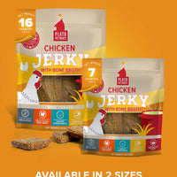 【Plato Pet Treats】Dog Treats - Chicken Jerky with Bone Broth 7 oz & 16 oz