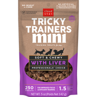 【Cloud Star】Mini Dogs - Tricky Trainers - Soft & Chewy with Liver - 5oz & 14oz