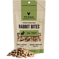 【VITAL ESSENTIALS VE】Dog - Freeze-Dried Treats - Rabbit Bites - 2oz & 5oz
