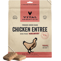 【VITAL ESSENTIALS VE】Dog - Freeze-Dried Raw - Chicken Dinner Mini Patties - 14 oz