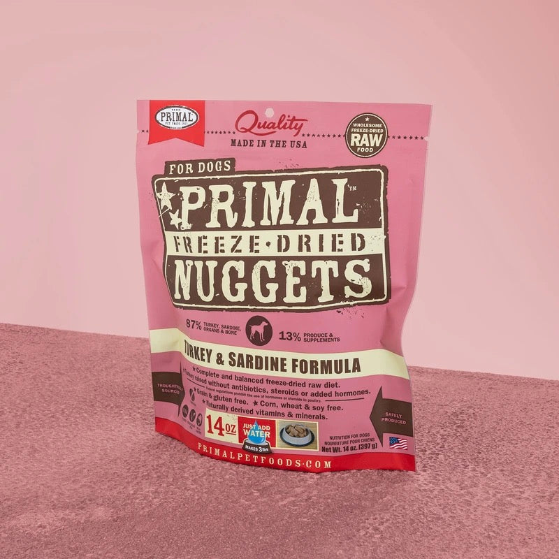 PRIMAL】Dog Freeze-Dried Nuggets Turkey Sardine