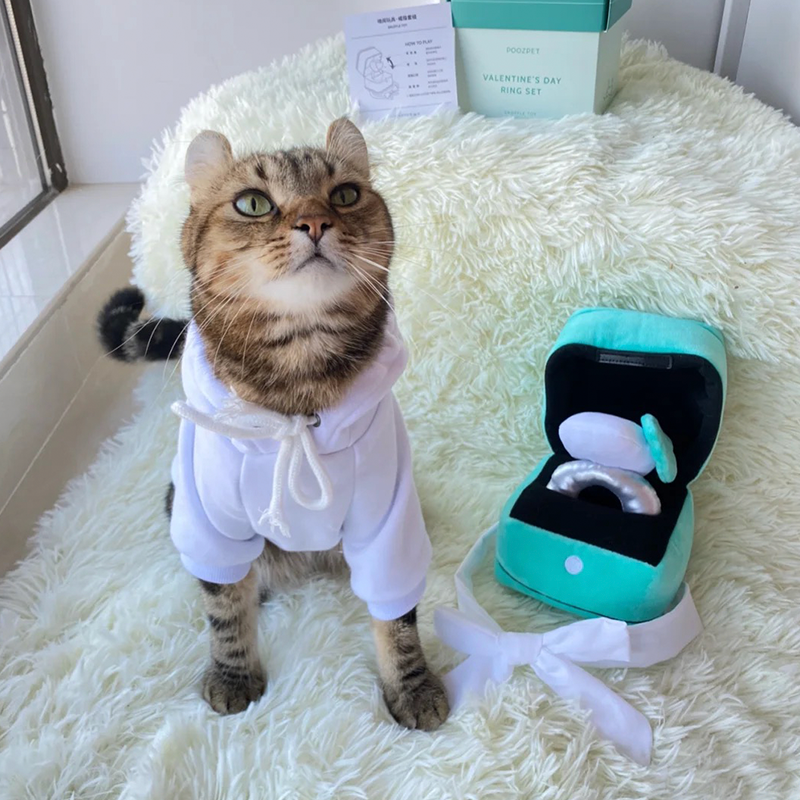 POOZPET Engagement Ring Toy Set