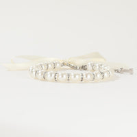 Pearl Necklace with Ribbon Bow