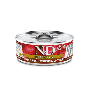 【FARMINA N&D - CAT】Quinoa Cat Skin & Coat Venison & Coconut - 2.8oz